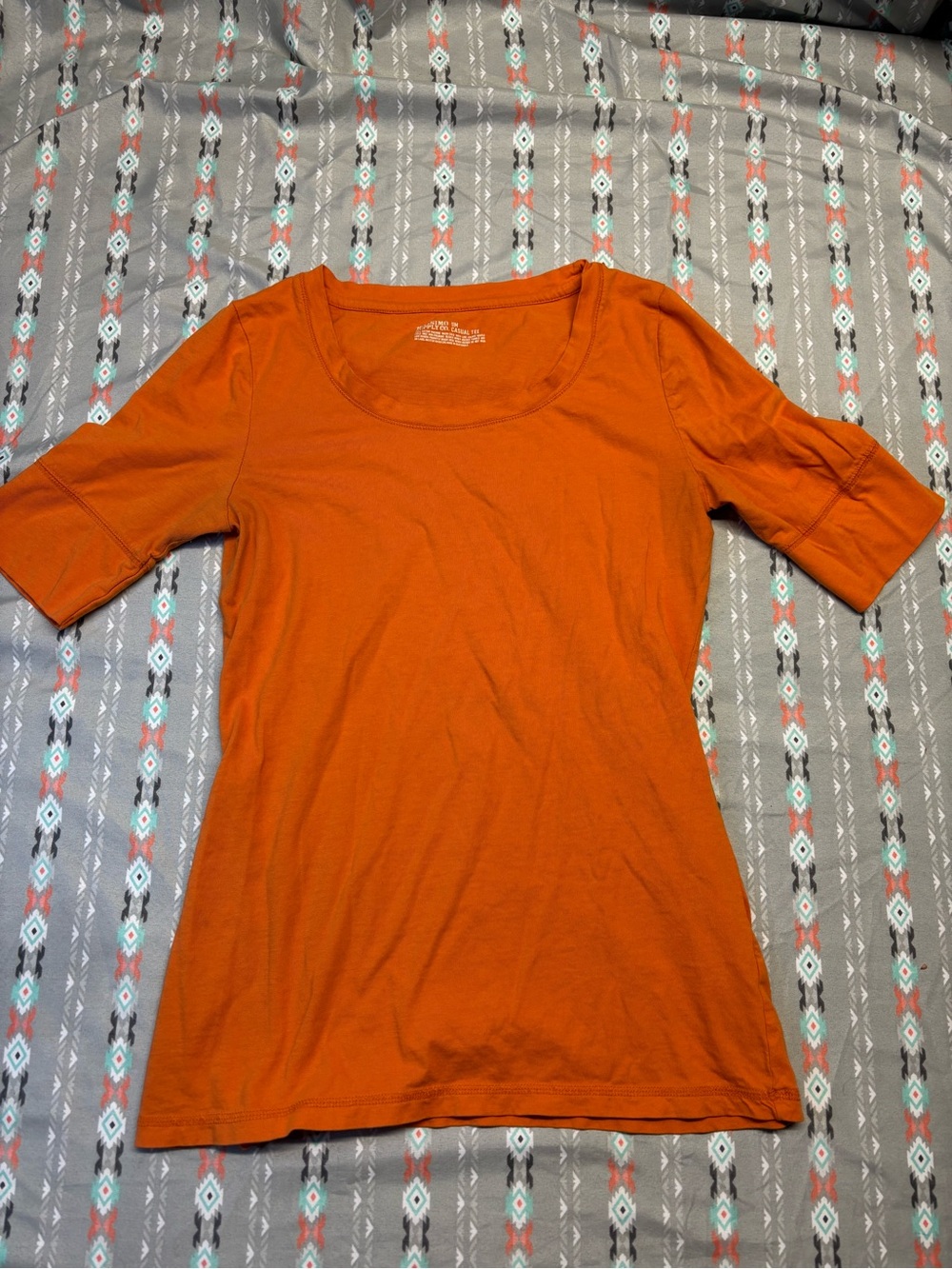 🍄Mossimo Supply Co. Orange Scoop Neck Short Sleeve Top